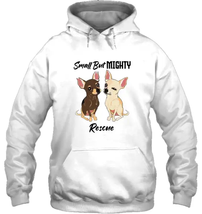 Small but Mighty dog rescue  : Unisex Heavyweight Pullover Hoodie