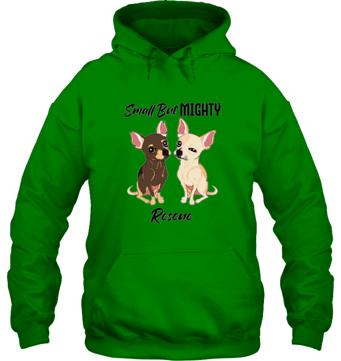Small but Mighty dog rescue  : Unisex Heavyweight Pullover Hoodie
