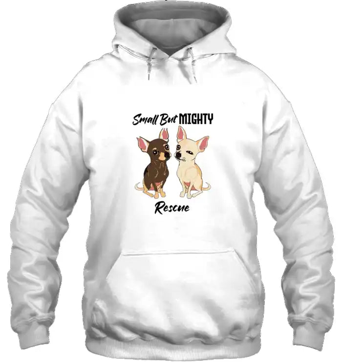 Small but mighty dog rescue  : Unisex Heavyweight Pullover Hoodie